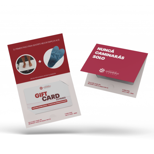 GIFT CARD - Ortesis Plantares - 2 pares (primera vez)